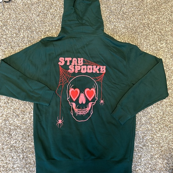 girl tribe co Tops - NWOT “Stay Spooky” Skeleton Oversized Hoodie by Girl Tribe Co. - Large